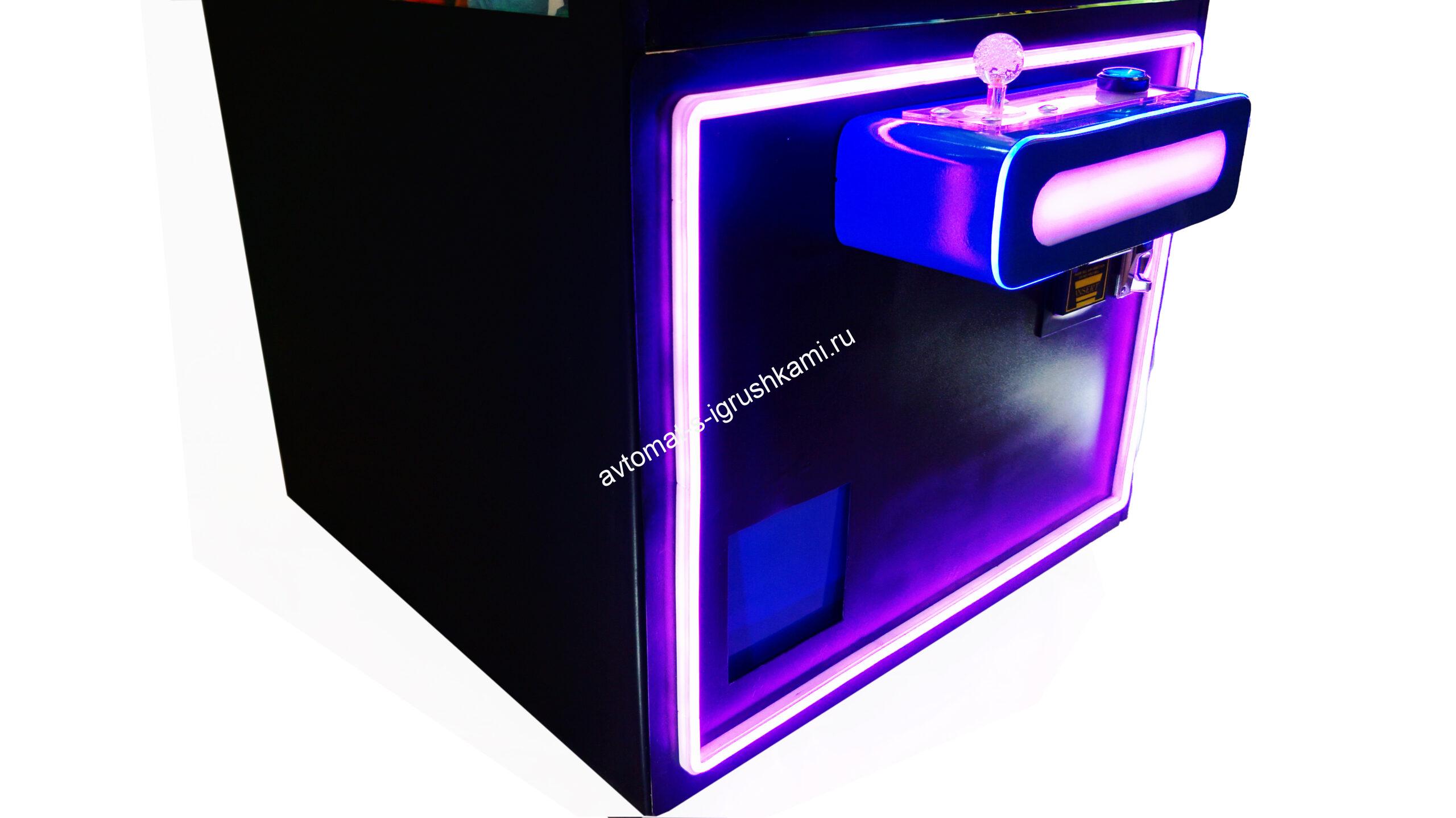 Автомат с игрушками черный металлический Кра-Няшка Хватайка