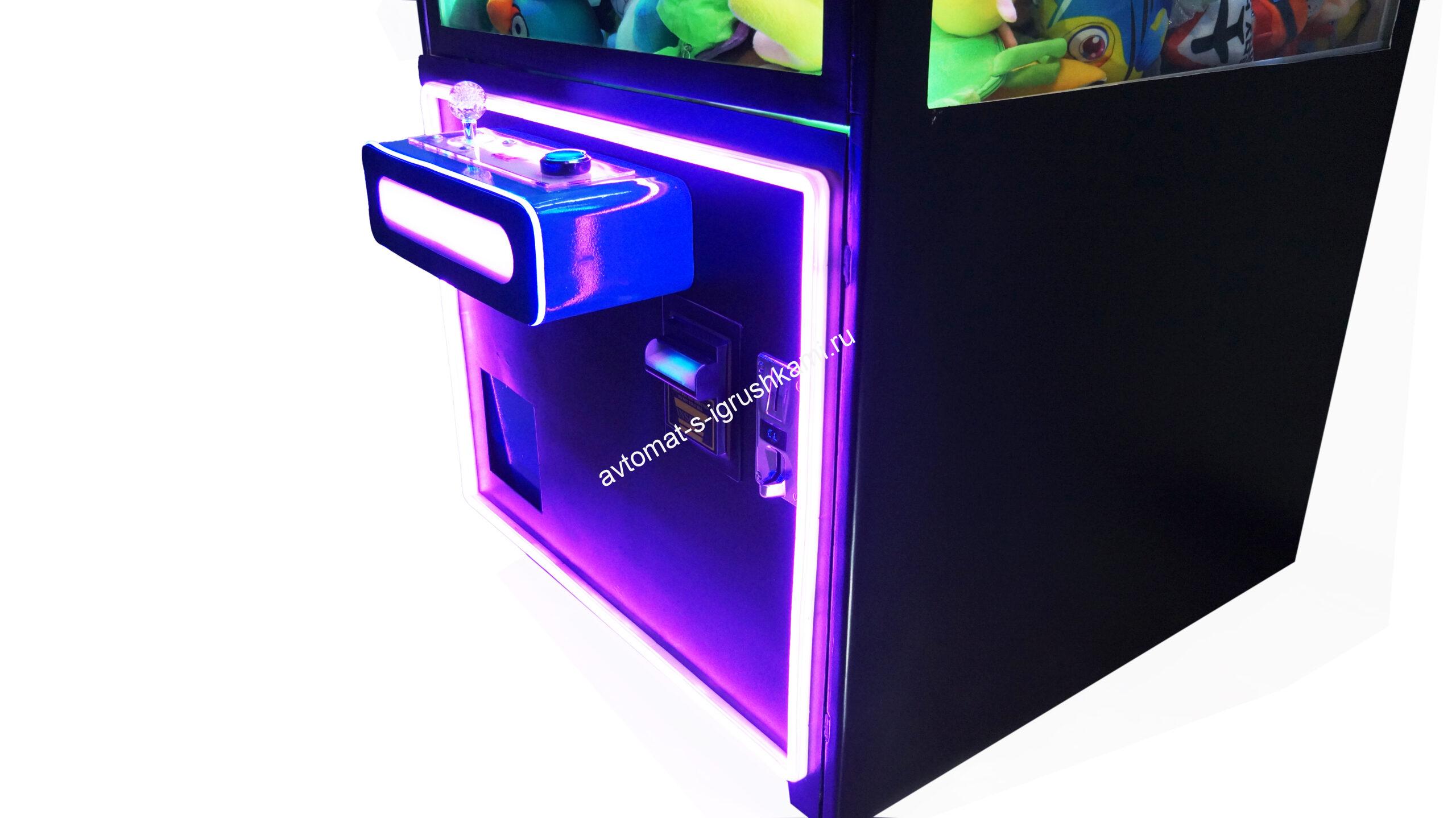 Автомат с игрушками черный металлический Кра-Няшка Хватайка